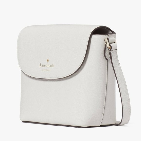 New Kate Spade Emmie Flap Crossbody Leather Quill Grey - Picture 3 of 5